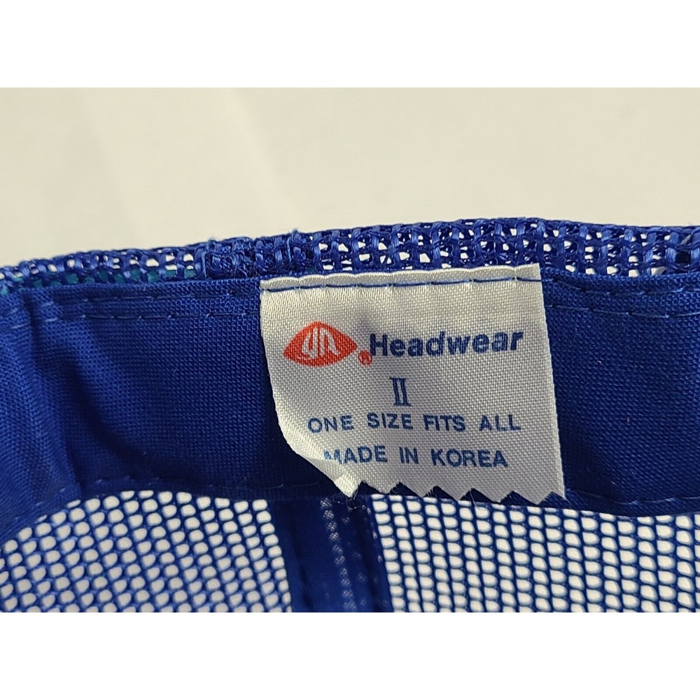 Vintage American Trucking Snapback Trucker Hat Cap 1980s Blue Mesh - Picture 4 of 6